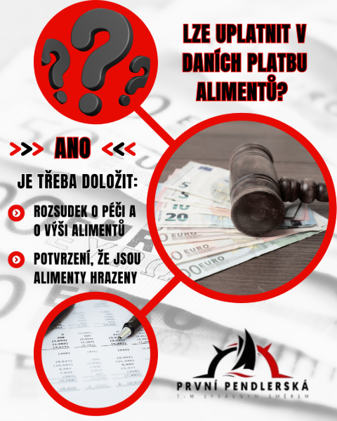 Lze uplatnit v daních platbu alimentů Lze uplatnit v daních platbu alimentů